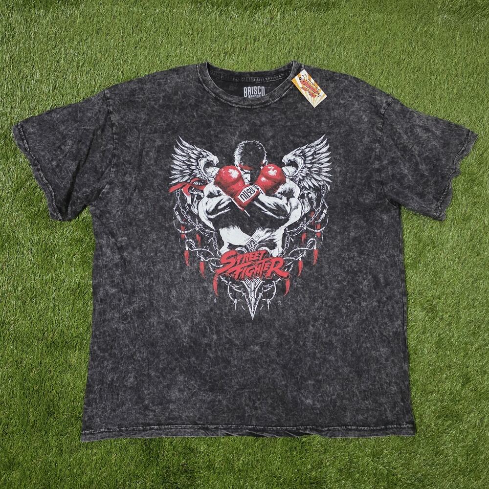 Street Fighter Ryu Graphic Crewneck T-Shirts Men's Sz 2X Tee New